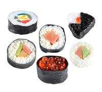 Beaupretty 6 pièces Modèle de Sushi Artificiel Réaliste pour Photographie Accessoires de Décoration de Restaurant et Vitrine Prop Nourriture Simulée pour Événements et Table Desserts