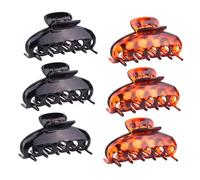 Beaupretty 6 pièces Pinces à Cheveux Grandes Plastique Abs Pince Chignon Femme pour Bain et Coiffure Design Mode et Attrayantes Accessoires de Tête Résistants et Confortables