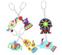 Beaupretty 6 Pièces Porte Clés Thème Circus Porte Clés Amusants et pour Sac à Main Accessoires de Fête Garçon Fille