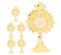 Beaupretty 6 Pièces Religious Lapel Pins Lightweight First Communion Brooches Catholic Cross Praying Symbol Accessories