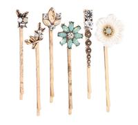 Beaupretty 6 Pièces Set Fleurs Vintage Accessoires Décoratifs Élégants et Mignons