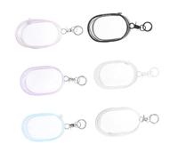 Beaupretty 6 Pièces Transparent Mini Doll Storage Bag with Zipper and Keychain Figure Display Case for Collectibles Portable Toy Organizer Pouch for Small Figures and Blind Boxes