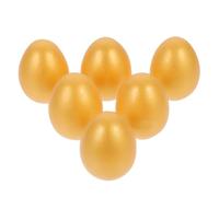 Beaupretty 6 pièces Œufs de Pâques Bois Dorés pour Décoration de Fête de Pâques Jouets DIY Sécurisés pour Activités Manuelles Famille