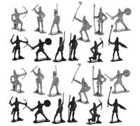 Beaupretty 60 pièces Figurines Soldats Médiévaux Plastique Modèles Ancien Romains Jouets Historiques pour Écoles et Collection