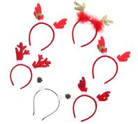 Beaupretty 6pièces Bandeau de Noël avec Oreilles de Chat et Couronne de Lot de Serre-tête de Noël pour Accessoires de Cheveux de Fête Style Aléatoire