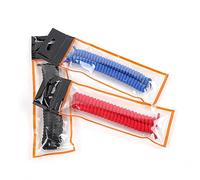 Beaupretty 6pièces Lacets Élastiques Pour Sneakers Lacets Courbés à Ressort Ensemble De Noir Rouge Bleu Accessoires Pour Chaussures Décontractées
