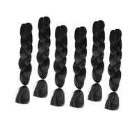 Beaupretty 6pièces Perruque Tressée Africaine Fil Haute Température Fausse Tresse Pour Filles Extensions De Cheveux Tressés