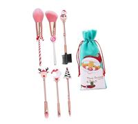 Beaupretty 6pièces Pinceau à Fond de Teint avec Manche Forme de Baguette Set de Pinceaux de Maquillage pour Sourcils Poudre et Fard à Paupières