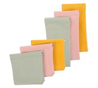 Beaupretty 6pièces Sac de Maquillage à Fermeture Automatique Petite Pochette Organisatrice Voyage Trousse Cosmétique Portable avec Fermeture à Pression Carrée ou Rectangulaire