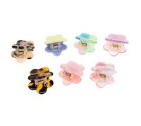 Beaupretty 7pièces Lot De Petites Pinces à Cheveux Fleurs Antidérapantes Légères Pour Filles Tenue Coiffure Quotidienne