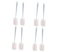 Beaupretty 8 Pièces brosse éponge à long manche dish brush cleaning brush pinceau pratique goupillon à manche en plastique goupillon extra long brosse de nettoyage de tasse Multifonction