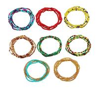 Beaupretty 8 pièces Chaînes de Perles Multicolores pour Femmes Bijoux de Bikini Idéaux