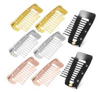 Beaupretty 8 Pièces clips d'extension pinces cheveu hairpin kit de clips de fabrication de épingle à clip pour extensions de cheveux épingle à cheveux extension de cheveux Métal