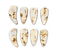 Beaupretty 8 pièces Guzheng Finger Nails Premium Durable Double Arc Design Comfortable Fit For Adults And Children Tea Medium