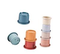 Beaupretty 8 pièces Jouets de Gobelets Empilables Éducatifs Animaux pour Garçon Fille Colorés et Adaptés Au Bain Plage et Piscine
