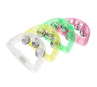 Beaupretty 8 pièces LED Tambourine Handheld Percussion Instruments With Flashing Lights For Party Supplies And Coordination Development Couleur Aléatoire Couleur Aléatoire