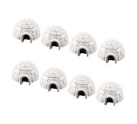 Beaupretty 8 Pièces Miniature Ice House Decorations Plastic Simulated Igloo Models for Christmas Tree and Winter Diorama Table Display