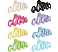 Beaupretty 8 pièces Pinces à Cheveux Ondulées Jelly Accessoires Capillaires avec Prise Sécurisée pour Types de Cheveux