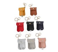 Beaupretty 8 pièces Portable Hand Lotion Bottles With Leather Keychain Holder Travel Refillable Set For Liquid Soap Perfume Toiletry
