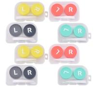 Beaupretty 8 Pièces Porte-Objectif Nettoyeur d'objectif étui à lentilles de extérieur Entretien des lentilles Cas de avec Les Yeux Cas de en Vrac PP Couleur Aléatoire