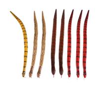 Beaupretty 8 Pièces Serpents Bois Articulés Réalistes Décor Halloween Jeu Dimitation sans Danger pour Garçon Fille Décoration Jardin Fête Couleur Aléatoire