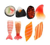 Beaupretty 8 Pièces Sushi Réalistes Prop Alimentaire pour Décoration Maison et Vitrine Modèles Onigiri Miniatures Simulés Accessoires Décoratifs Polyvalents et Portables