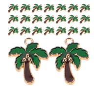 Beaupretty 80pièces Breloques Cocotier pour Bijoux DIY Accessoires de Collier et Porte-clés Breloques Tropicales et Pendentifs