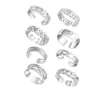 Beaupretty 8Pièces Pied Argenté de Élégantes pour Décoration Orteil Mode