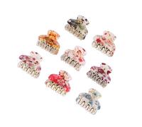 Beaupretty 8pièces Pince à Cheveux Fleur Pour Femme Et Fille Couvre-chef Floral Élastique Pour Queue De Cheval Petit Accessoire Épingle à Cheveux
