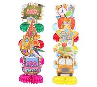 Beaupretty 9 pièces Décoration de Table Nid Abeille Centre de Table Jours École Accessoires de Fête pour École Fête Anniversaire et Retour Classe