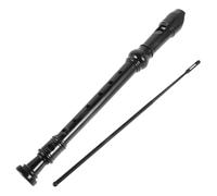 Beaupretty à Bec Soprano Plastique Abs Transparent Noir pour Garçon Fille Débutants École et Pratique Musicale