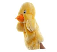 Beaupretty à Main Canard Jaune Peluche Accessoire de Conte Interactif pour Garçon Fille pour Activités Imaginatives Jeu de Rôle Familial