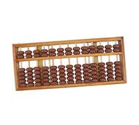 Beaupretty Abacus Bois Perles Rangées Outil Mathématique Éducatif pour Garçon Fille Apprentissage Mental et Calcul Boulier Chinois Compact Décor et Richesse