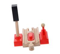 Beaupretty Accessoire de Bois Route Barrée Bois pour Circuit de Train Modèle de et Pratique