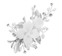 Beaupretty accessoires de cheveux de demoiselle d'honneur barrettes fleurs céramique accessoires de mariage fleurs de cheveux pour les femmes accessoires de la mariée Décor Silver