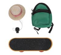 Beaupretty Accessoires Vestimentaires pour Dragon Barbu Vert en Plastique et Polyester, Comprenant Chapeau Ajustable et Mini Skate pour Photos et Jeux Lézards et Hamsters