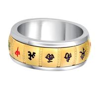 Beaupretty Anneau De Rotation Anneau De Doigt Anneaux De Mahjong En Métal Bijoux De Doigt Exquis Anneaux De Mah-jong Bague Cocktail Bijoux Bague Homme Bague Homme Déclaration Acier Inoxydable