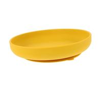 Beaupretty Assiette à Ventouse En Silicone Pour Personnes Âgées 1 Pièce Anti-déversement Ergonomique Repas Autonome Aide à L'alimentation Pratique Coloris Jaune