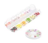 Beaupretty Autocollants De Décoration Pour Ongles En De Tranches De Fruits Colorées Pour Manucure DIY Kit De Nail Art Avec 2 Boîtes De Charms En