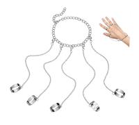 Beaupretty Bague à Chaîne Punk pour Doigts Bague à Manchette Ouverte en Accessoire de Mode pour Femmes Bijoux Décoratifs pour Petite Taille et