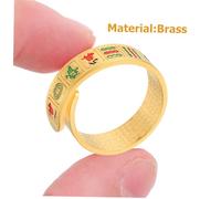Beaupretty Bague Mahjong Or Sable Merveilles pour Femme Anneau Feng Shui Vintage de Accessoire de Fête et Danniversaire