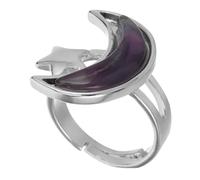 Beaupretty Bague Ouverte Lune Et Étoile Anneau Réglable Pour Femmes Et Hommes Cadeau Saint-valentin Anniversaire