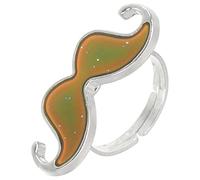 Beaupretty Bagues D'humeur Ajustables Pour Femme En Alliage De Zinc, Bague Mood Ring Colorée Changeante Motif Moustache, Taille Réglable, Présent Pour Anniversaire Et Soirées à Thème
