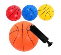 Beaupretty Balle de Basket Miniature Rebondissante Couleurs avec Pompe Éducatif Extérieur et Intérieur pour Garçon Fille Ballon Sauteur et Sécurisé pour Jeux Familiaux