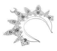 Beaupretty Bandeau Couronne Décoratif à Strass Taille Unique Métal Argenté Multifonction pour Femmes Fête Photo Banquet