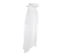 Beaupretty Bandeau Couronne Fleurs Blanc avec Voile et Guirlande pour Garçon et Filles Fille Coiffure Mariage Cérémonie