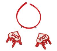 Beaupretty Bandeau Cœur Paillettes Accessoires Pour Cheveux De Fête Pour Saint-valentin Anniversaire Mariage