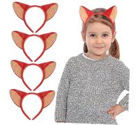 Beaupretty Bandeau D'oreille De Renard 4 Pièces Bandeau D'oreilles De Loup De Renard En Fausse Oreilles Et Cornes D'animaux En Peluche Bandeau Halloween Noël Cosplay Accessoires De