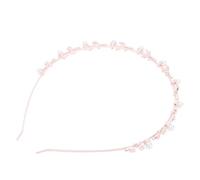 Beaupretty Bandeau en Alliage Doré Feuilles Baroques et Perles, Accessoire de Coiffure Élégant pour Fille, Décorations Cheveux pour Mariage, Fête et Carnaval