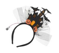 Beaupretty Bandeau Lumineux Halloween Château 3d et Fantôme, Accessoires de Coiffure Confortables en Plastique et Tissu pour Fêtes et Célébrations Nocturnes